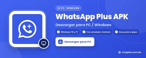 Banner de WhatsApp Plus APK para descargar en PC con Windows 10 y 11
