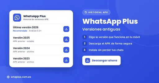 Historial de versiones antiguas de WhatsApp Plus APK para descargar