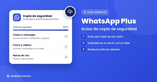 Guía para hacer una copia de seguridad de chats, fotos y notas de voz en WhatsApp Plus