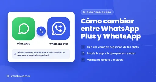 Pasos para cambiar entre WhatsApp y WhatsApp Plus sin perder tus chats